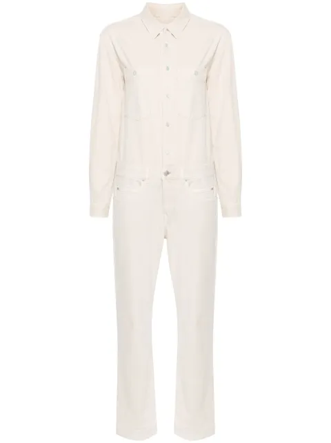 ISABEL MARANT Imane long-sleeve denim jumpsuit Neutrals CB0038FAB2H01I