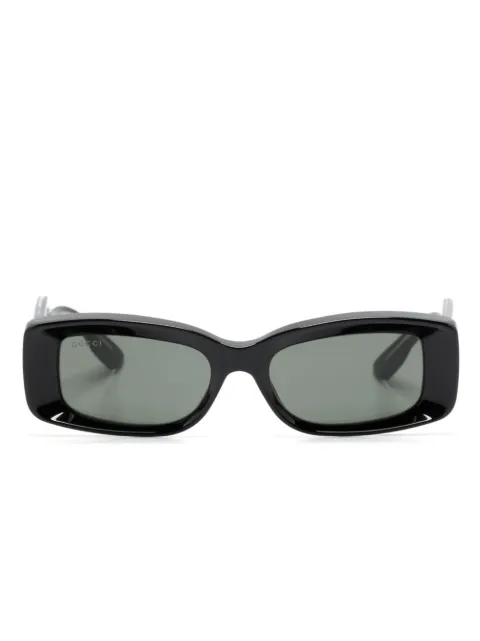 Gucci Eyewear lens-decal rectangle-frame sunglasses Black GG1528S001