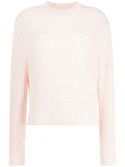 Fabiana Filippi crew-neck pointelle-knit jumper Pink MAD264F004I9420000