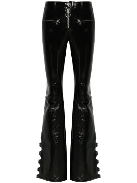 Courrèges multi-buckle flared trousers Black 124CPA203VY0014