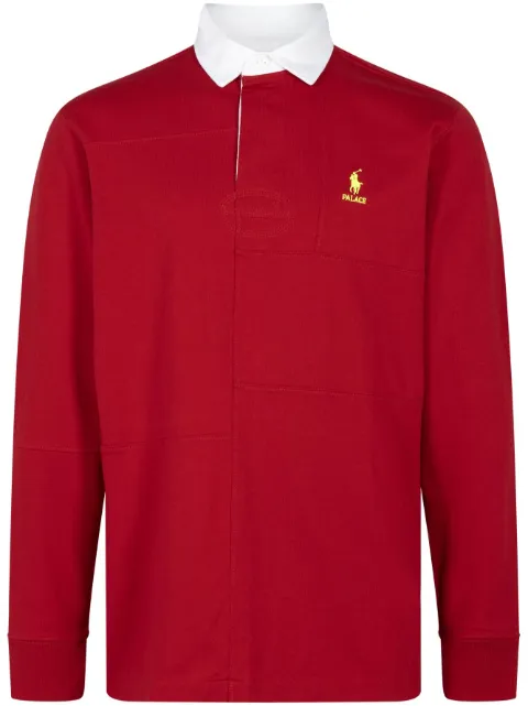 Palace x Ralph Lauren pieced rugby shirt Red SU100121