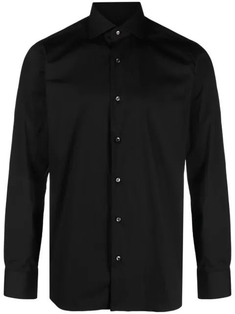 Barba spread-collar button-down shirt Black I1U13P01PZ2708U