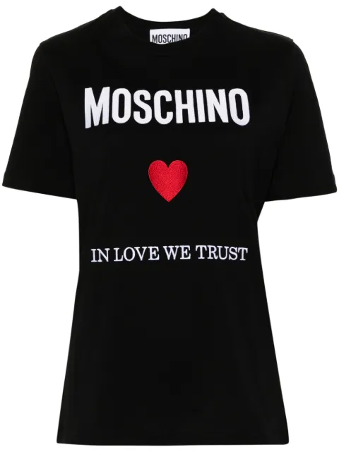 Moschino logo-print cotton T-shirt Black J07030541