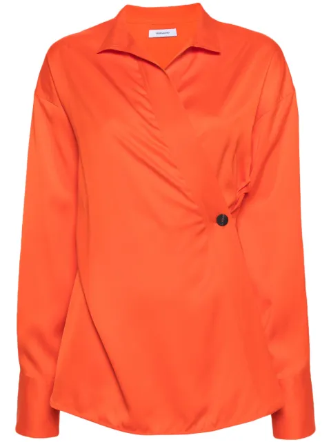 Ferragamo wrap-design blouse Orange 770456