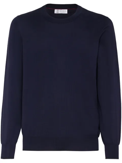 Brunello Cucinelli cotton lightweight sweater Blue M2900100CW425