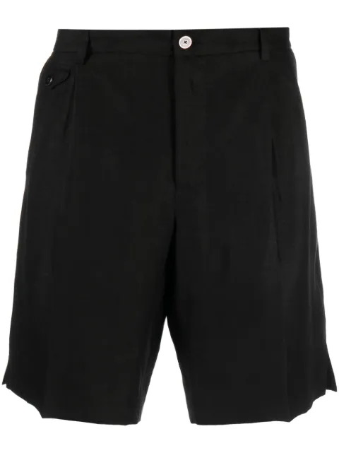 Dolce & Gabbana pleated linen shorts Black GW0MATGG868