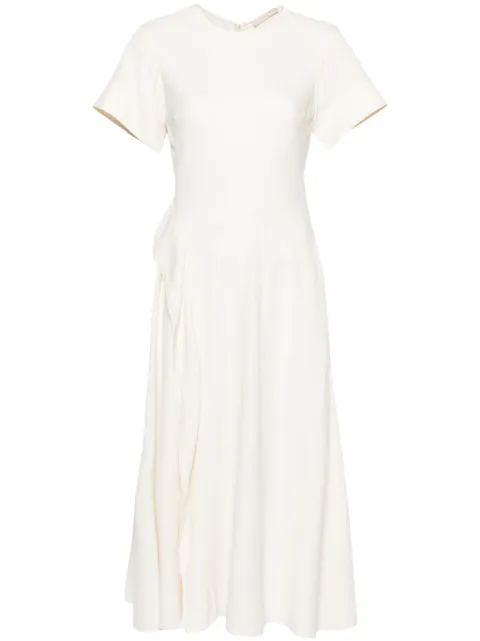 Ulla Johnson ruffle-detail round-neck midi dress Neutrals PS240145