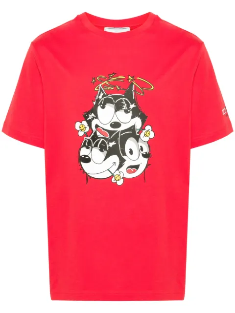 Iceberg x Felix the Cat cotton T-shirt Red F0246327