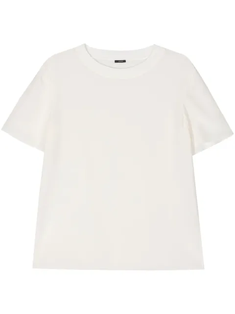 JOSEPH Rubin crepe-de-soie silk T-shirt White JF008403
