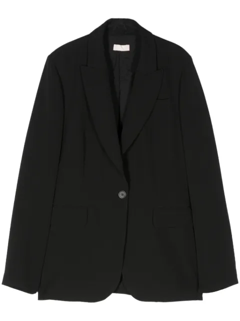 LIU JO peak-lapel single-breasted blazer Black WXX052T7896
