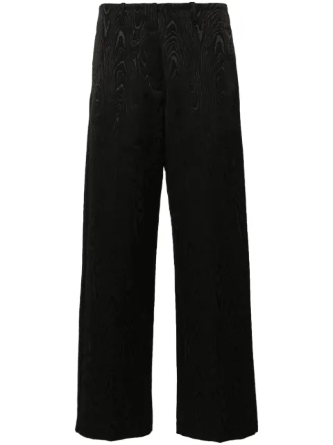 Forte Forte patterned-jacquard straight-leg jeans Black 12323MYPANTS