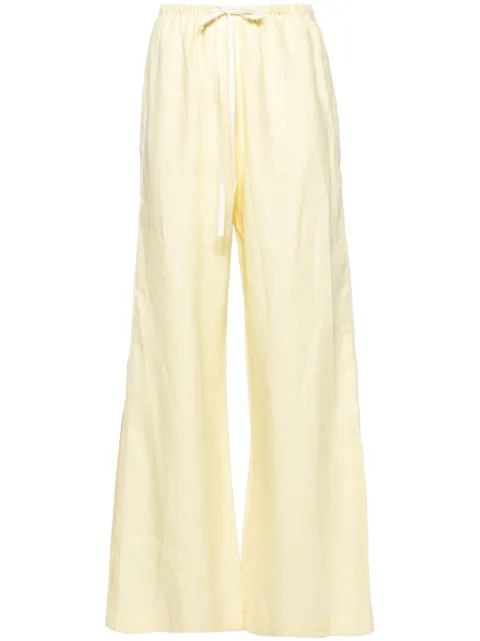 Forte Forte linen palazzo trousers Yellow 12335MYPANTS