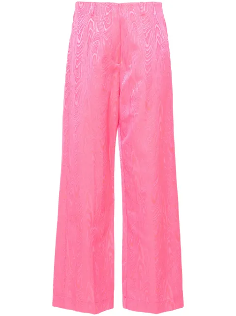 Forte Forte patterned-jacquard straight-leg jeans Pink 12323MYPANTS