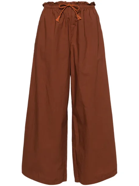 Forte Forte drawstring-waist cotton trousers Brown 12346MYPANTS