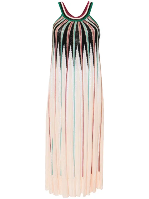 Forte Forte patterned intarsia-knit midi dress Neutrals 12467MYDRESS