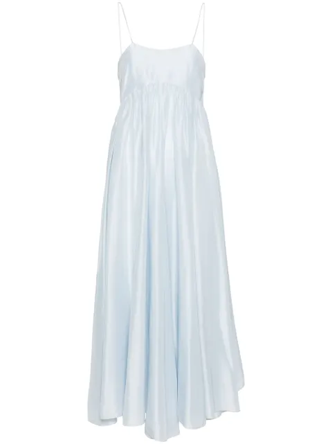 Forte Forte empire-line silk maxi dress Blue 12387MYDRESS