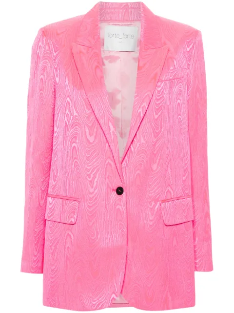 Forte Forte singles-breasted marbled-jacquard blazer Pink 12322MYJACKET
