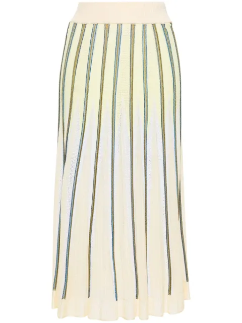 Forte Forte striped pointelle-knit skirt Green 12468MYSKIRT