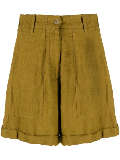 Forte Forte high-waisted linen shorts Green 12337MYPANTS