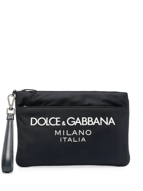 Dolce & Gabbana logo-appliqué clutch bag Blue BP3259AG182