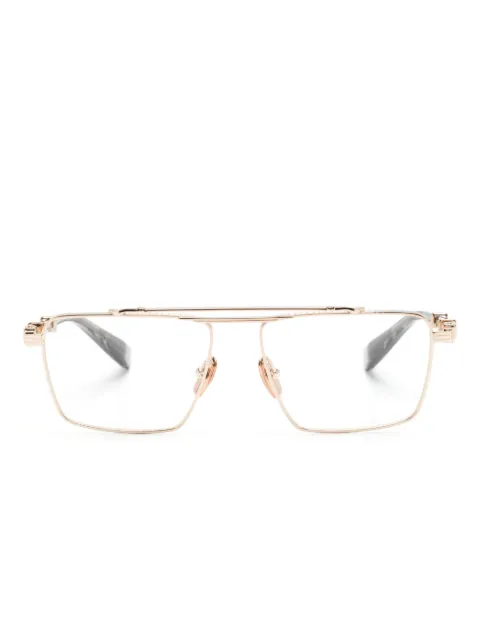 Balmain Brigade VI square-frame glasses Gold BPX149C
