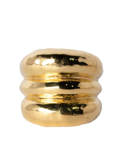 Parts of Four Stack grooved sterling-silver ring Gold E17017YGA
