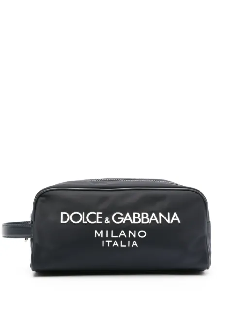Dolce & Gabbana logo-lettering wash bag Blue BT0989AG1828C653