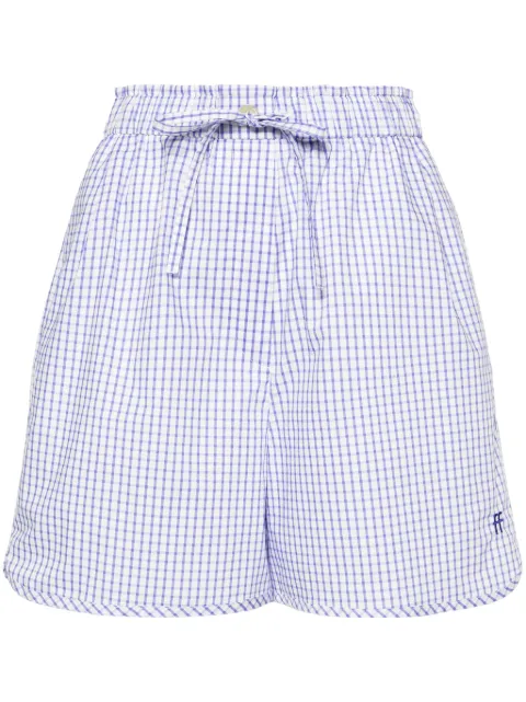 Forte Forte gingham-check cotton shorts White 12358MYPANTS