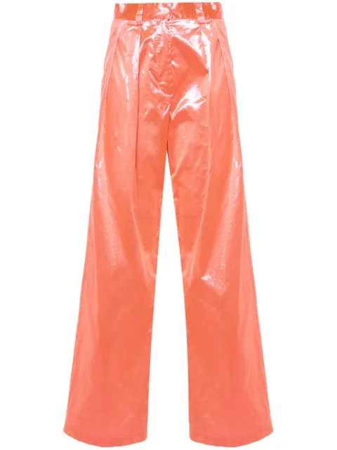 Forte Forte metallic straight trousers Pink 12325MYPANTS