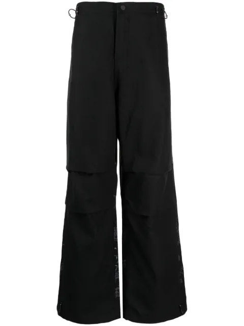 Maharishi elasticated-waist straight-leg trousers Black 5020SNOPANTSBLK