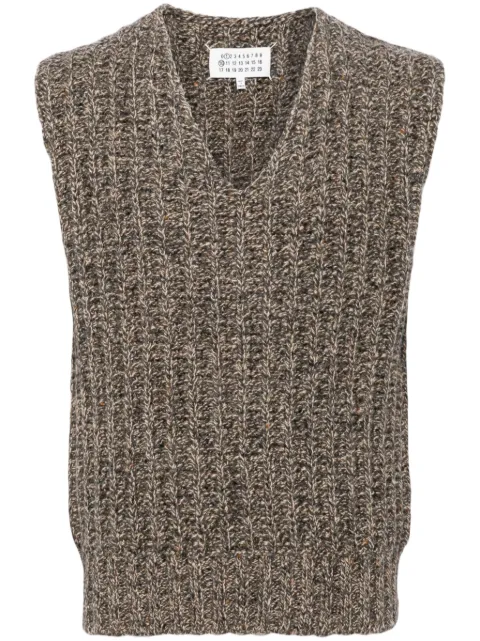 Maison Margiela V-neck chunky-knit vest Grey S50FB0101S18405