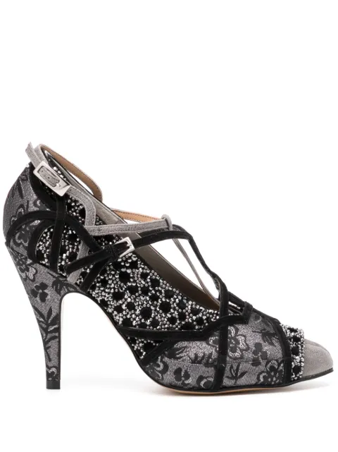 Maison Margiela 70mm Tabi Monster Velvet embellished pumps Black S39WL0130P6884