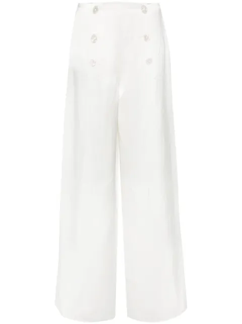 Ralph Lauren Collection satin wide-leg trousers White 290932069001