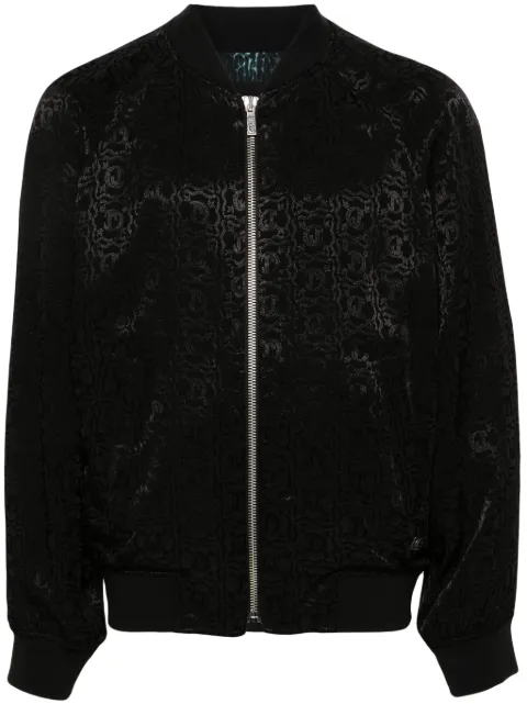 Just Cavalli logo-jacquard bomber jacket Black 76OAS400N0290