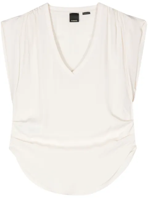 PINKO gathered sleeveless blouse Neutrals 103113A1O8MELPOMENE