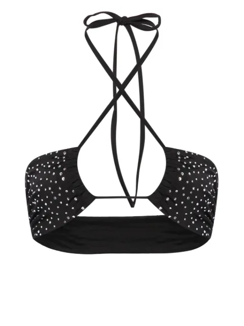 Forte Forte rhinestone-embellished bikini top Black 12448MYLINGERIE