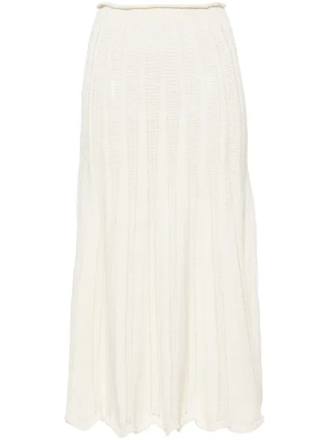 Forte Forte open-knit cotton skirt White 12455MYSKIRT