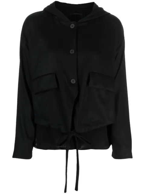 Transit layered hooded jacket Black CFDTRVV311BLK