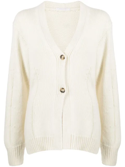 Helmut Lang V-neck tailored cardigan White N09HW705