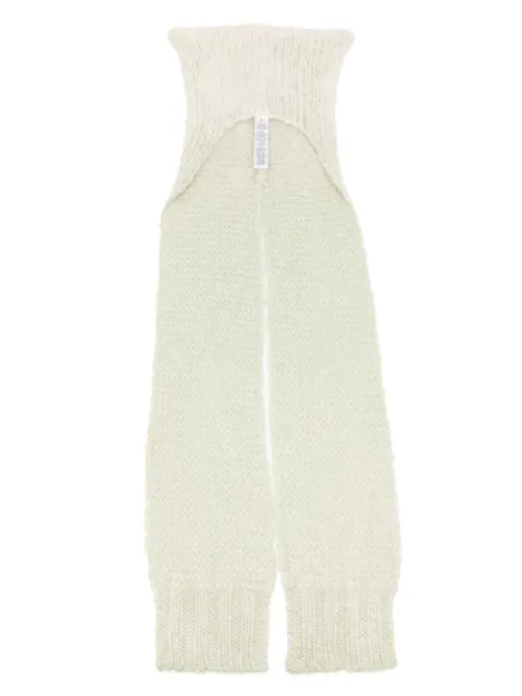Maison Margiela knitted scarf beanie Green S51TC0053S18398