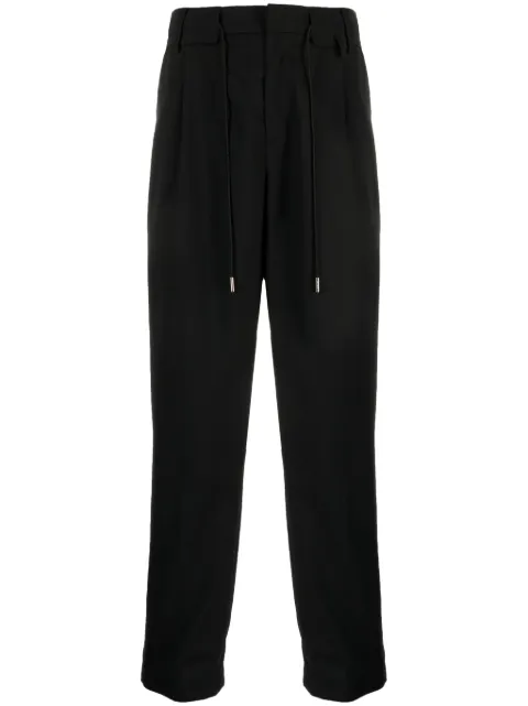 sacai drawstring-fastening tapered trousers Black 2403276M
