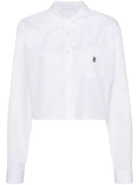 Givenchy logo-plaque shirt White BW617Y14M6