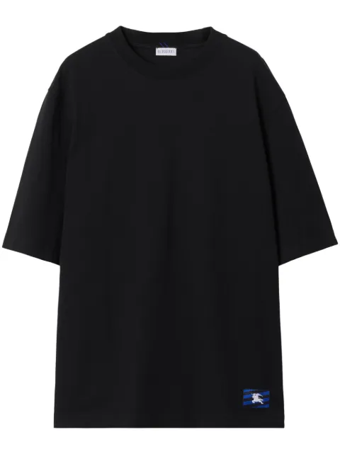 Burberry Equestrian Knight-patch cotton T-shirt Black 8080814