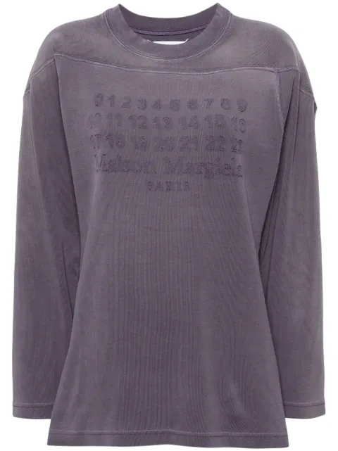 Maison Margiela Numbers logo cotton T-shirt Purple S51GU0129S24650