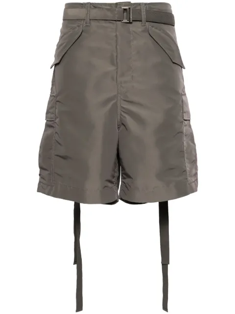 sacai belted cargo shorts Grey 2403322M