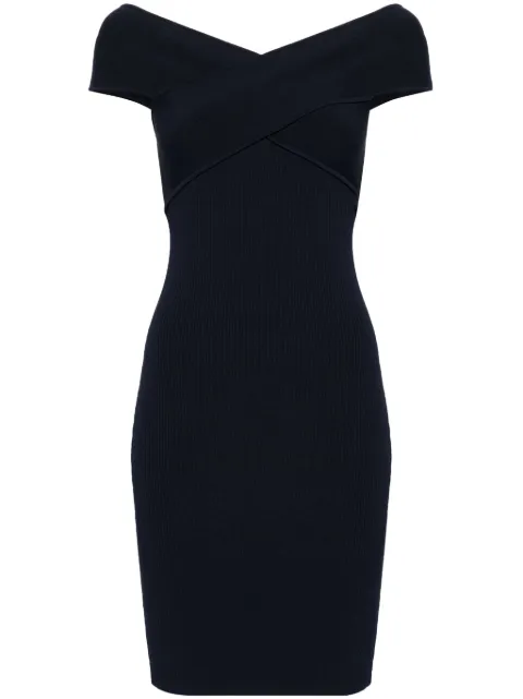 Michael Michael Kors crossover-straps ribbed minidress Blue MR4825E33D
