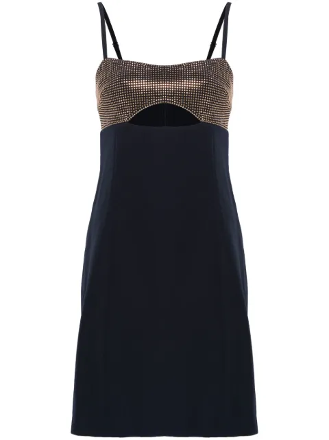 Michael Michael Kors rhinestoned cut-out mini dress Black MR4826Y3GZ