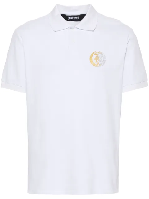 Just Cavalli logo-print polo shirt White 76OAGG19CJ316