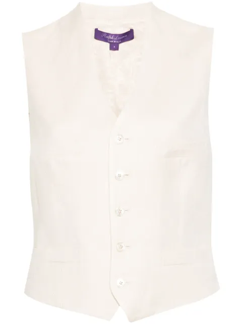 Ralph Lauren Collection logo-jacquard vest Neutrals 290933637001