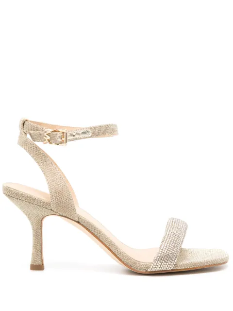 Michael Michael Kors Carrie 75mm rhinestoned leather sandals Gold 40R4CEMS1D